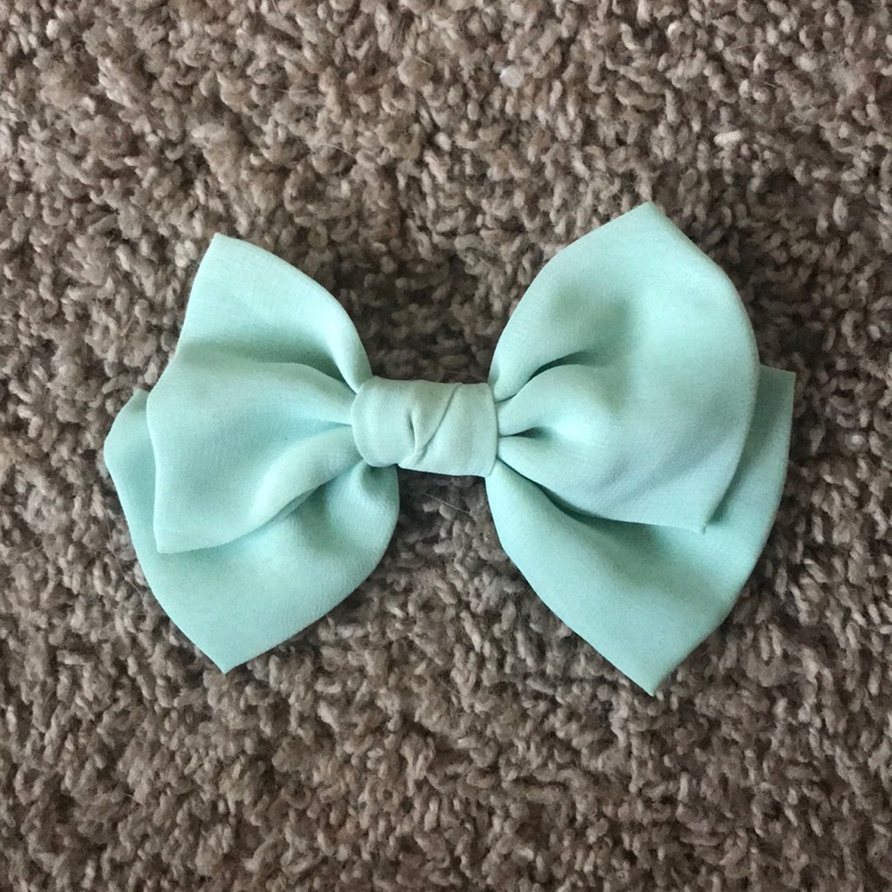 Pastel Blue Hair Bow